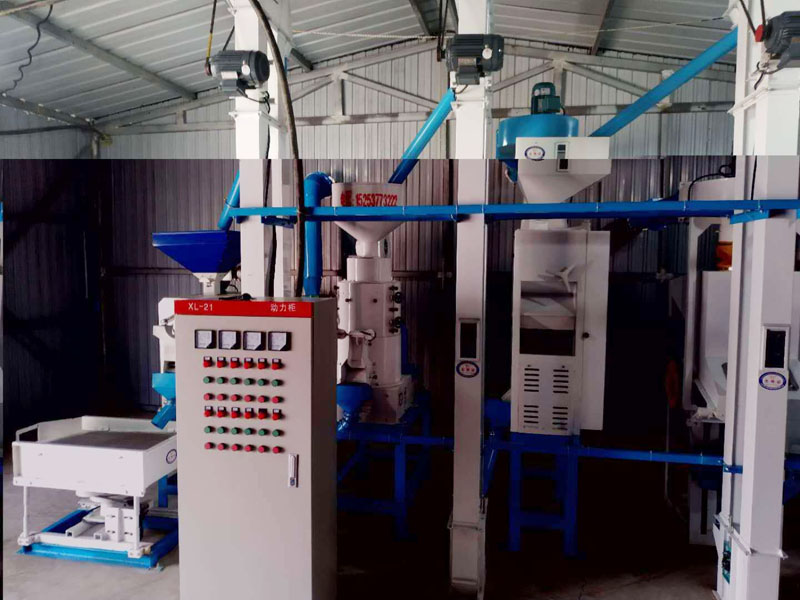 NZJ10型小米成套加工設(shè)備安裝調(diào)試完畢。河北人張家口蔚縣宋家莊鄉(xiāng)宋家莊村