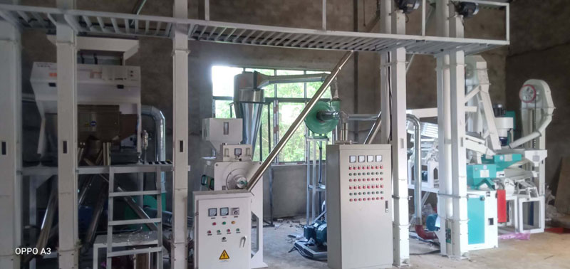 吉林長春NZJ15型大米小米成套加工設備安裝調試完畢